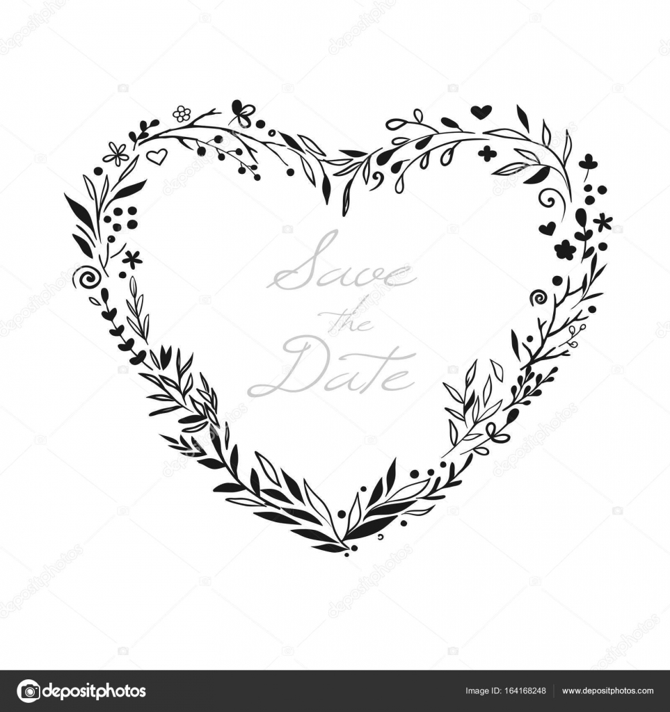 Download romantic floral heart frame — Stock Vector © harmonia_green #164168248