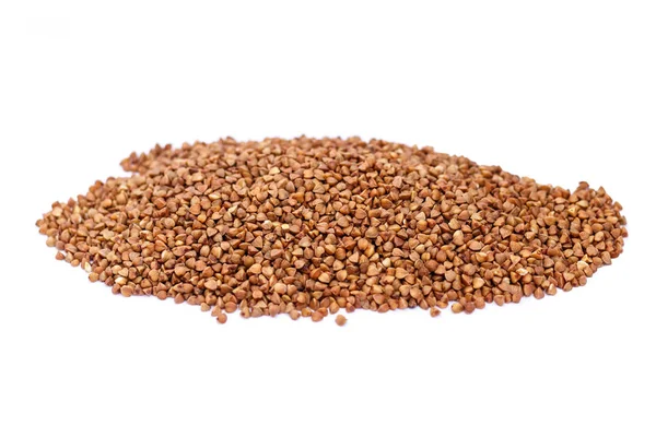 Beyaz arka plan üzerinde izole buğday yığını. Üstten Görünüm.