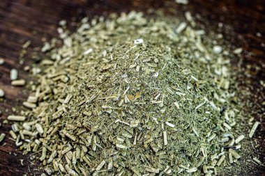 Traditional yerba mate tea from South America. Selective focus. Gaucho yerba mate tea, chimarrão, Typical drink from argentina brazil and uruguay.