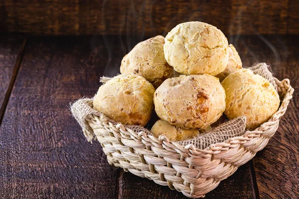 Cesta Pan Queso Brasileño Snack Típico Del Estado Minas Gerais — Foto de Stock