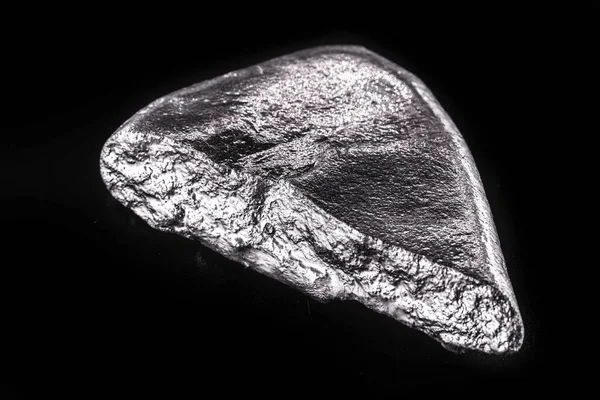 Rhodium Nugget Kémiai Elem Szimbólummal Ipari Felhasználásra Szánt Fém Ékszerekhez — Stock Fotó