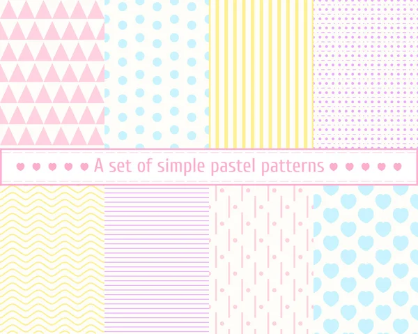 Pastel dikişsiz desenler ayarlayın. Kusursuz arka plan. Pastel renkler