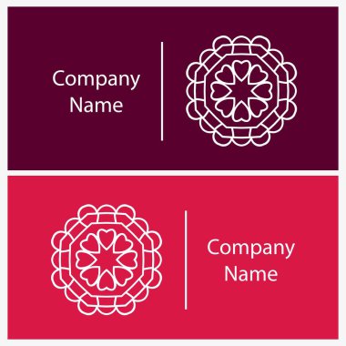 Dairesel logolu kart şablonu