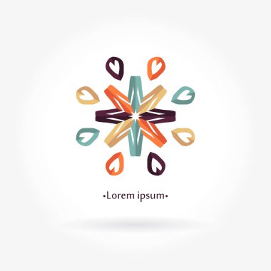 Vintage güzel dairesel logo