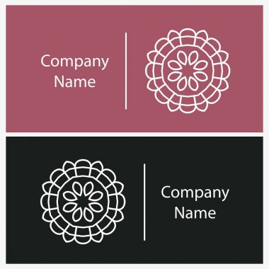 Dairesel logolu kart şablonu