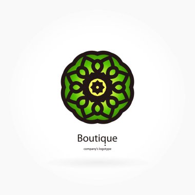 Vintage güzel dairesel logo