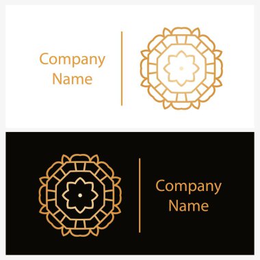 Dairesel logolu kart şablonu