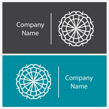 Dairesel logolu kart şablonu