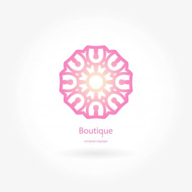 Vintage güzel dairesel logo