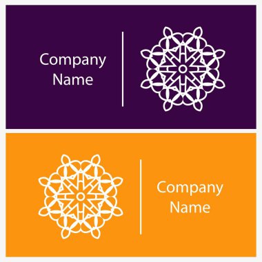 Dairesel logolu kart şablonu