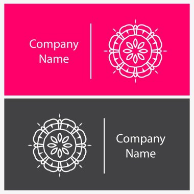 Dairesel logolu kart şablonu