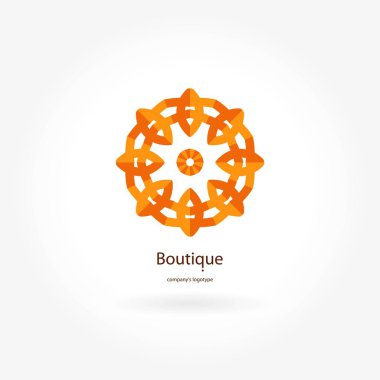 Vintage güzel dairesel logo