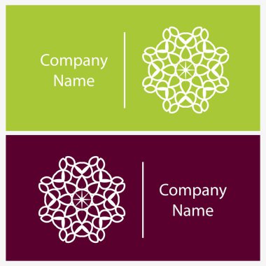 Dairesel logolu kart şablonu