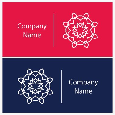 Dairesel logolu kart şablonu