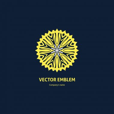 Vintage güzel dairesel logo