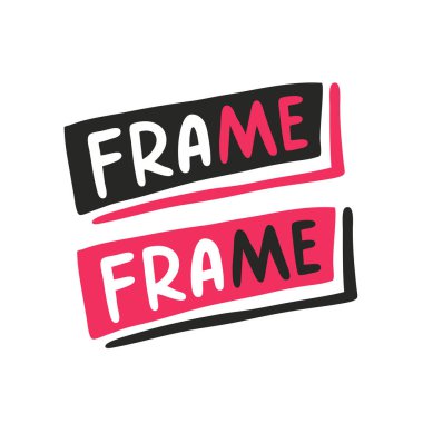 Çerçeve. Parlak renkli harfler