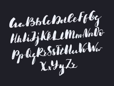 İngilizce alfabe fırça komut dosyası