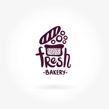 Fresh bakery  lettering  clipart