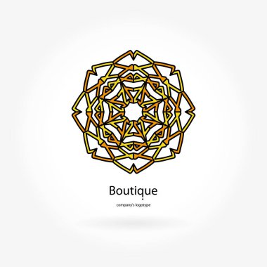 Vintage güzel dairesel logo