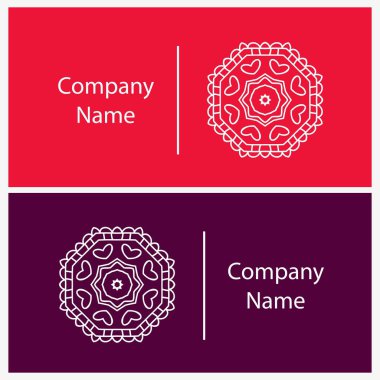 Dairesel logolu kart şablonu