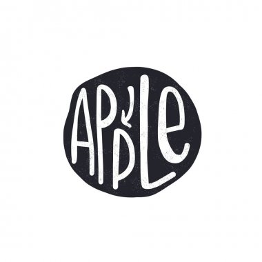 Elma meyve siluet simge