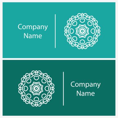 Dairesel logolu kart şablonu