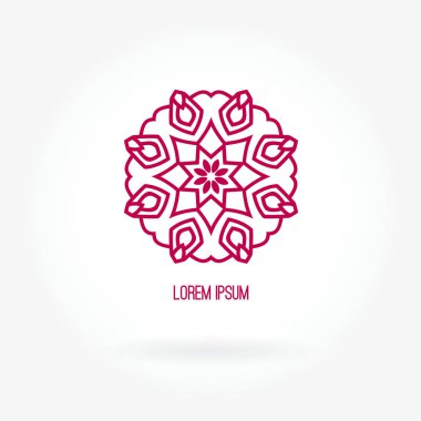 Vintage güzel dairesel logo