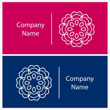 Dairesel logolu kart şablonu