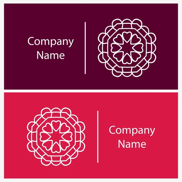 Dairesel logolu kart şablonu