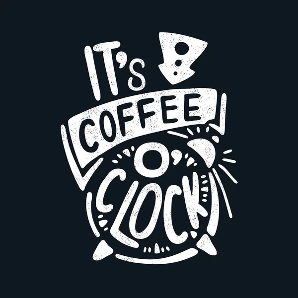 Es ist Kaffee o 'clock — Stockvektor