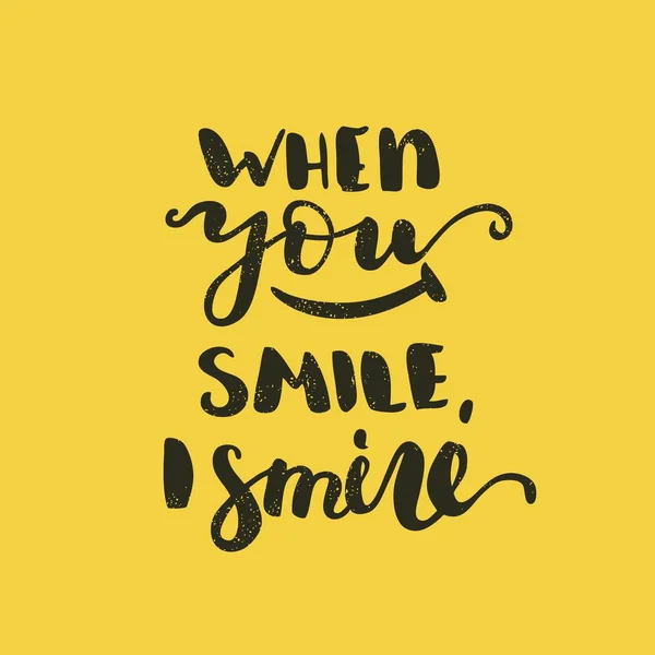 Kiedy się uśmiechasz, uśmiecham się. — Wektor stockowy