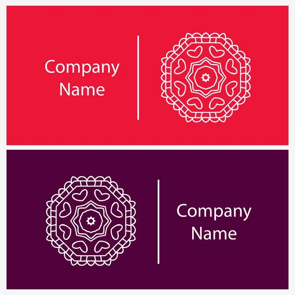 Dairesel logolu kart şablonu