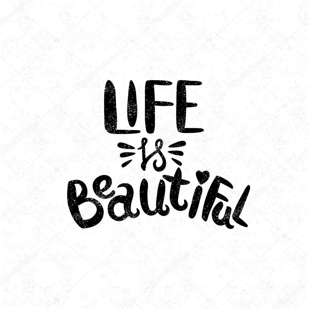 Life is beautiful lettering