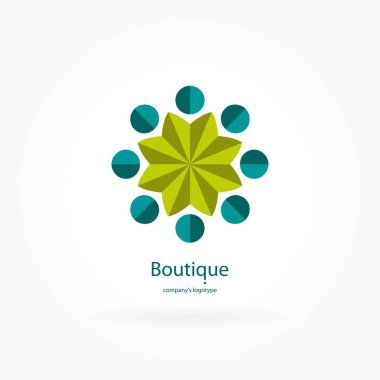 Vintage güzel dairesel logo