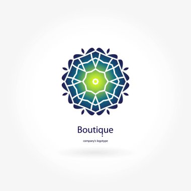 Vintage güzel dairesel logo