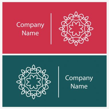 Dairesel logolu kart şablonu