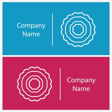 Dairesel logolu kart şablonu