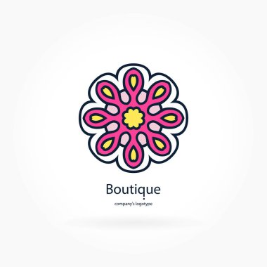 Vintage güzel dairesel logo