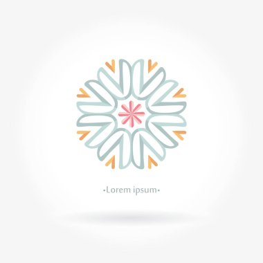 Vintage güzel dairesel logo