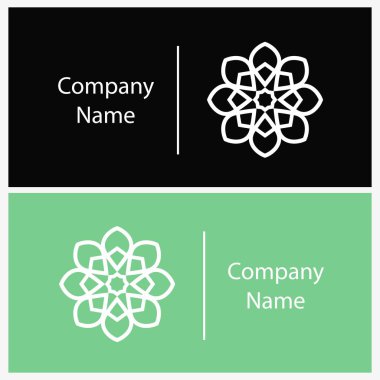 Dairesel logolu kart şablonu