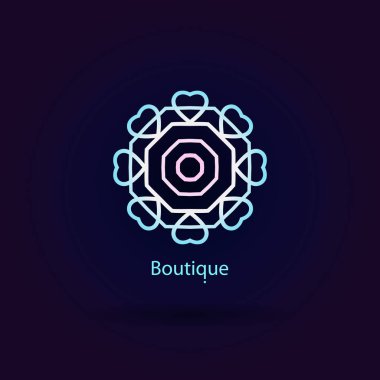 Vintage güzel dairesel logo