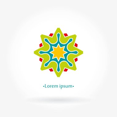 Vintage güzel dairesel logo