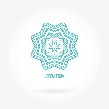 Vintage güzel dairesel logo