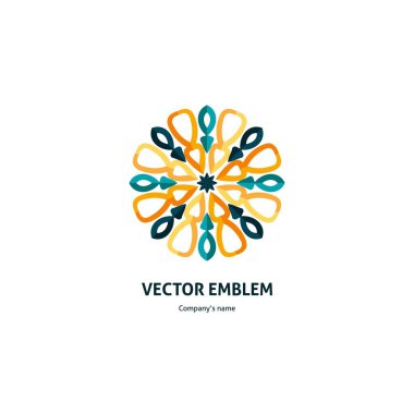 Vintage güzel dairesel logo