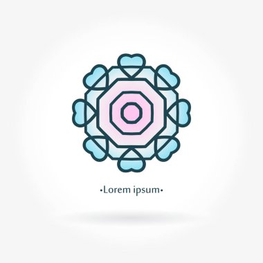 Vintage güzel dairesel logo