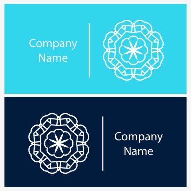 Dairesel logolu kart şablonu