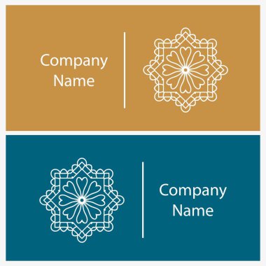 Dairesel logolu kart şablonu