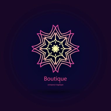 Vintage güzel dairesel logo