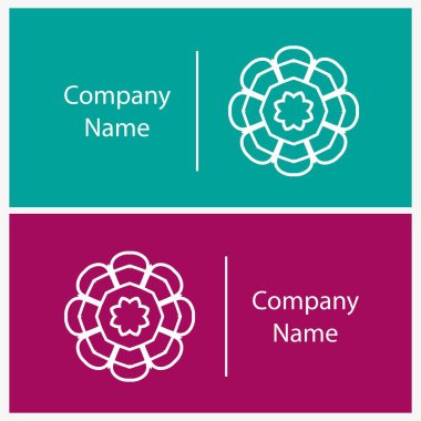 Dairesel logolu kart şablonu