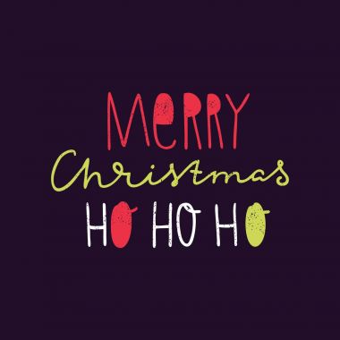 El için Merry Christmas metin çizimi